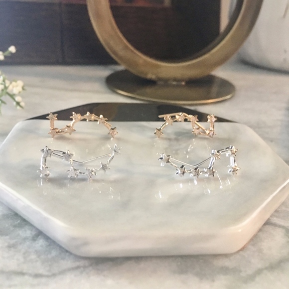 Big Dipper Constellation Star Climber Earrings - Picture 3 of 8